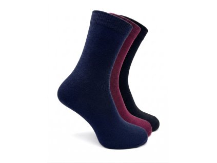 Dámské klasické ponožky 3-pack červený MIX