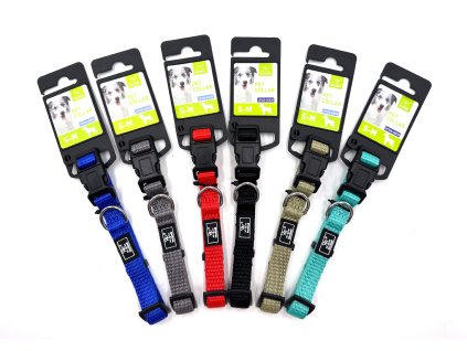 Nylonový obojek jednobarvený S-M - 30-45 cm