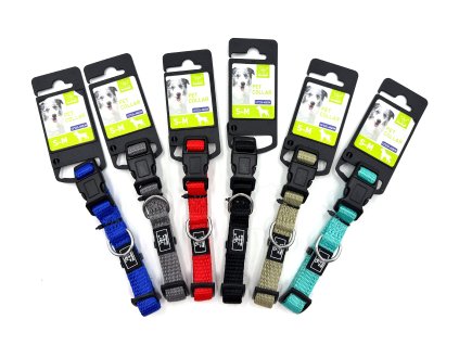 Nylonový obojek jednobarvený S-M - 25-40 cm