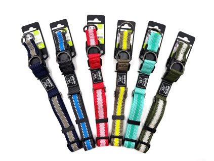 Nylonový obojek reflexní L-XL - 40-65 cm