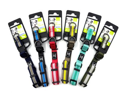 Nylonový obojek reflexní S-M - 30-45 cm