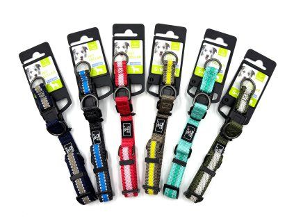 Nylonový reflexný obojok S-M – 30–45 cm