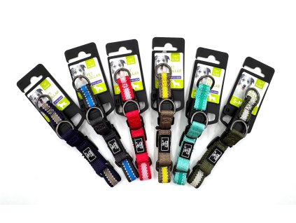 Nylonový obojek reflexní S-M - 25-40 cm