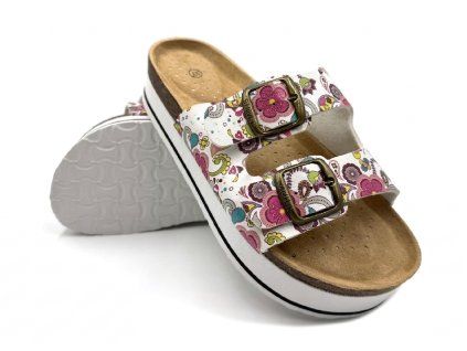 Dámské biopantofle na platformě VZOR - růžové