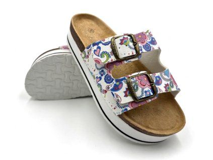 Dámské biopantofle na platformě VZOR - modré