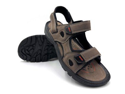 Pánske sandály Texbase - tmavo hnedé