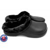 Dámské zateplené clogsy FLAMEshoes B-2002 černé