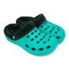 Dámské zateplené clogsy FLAMEshoes A-002-M tyrkysovo-černé (Velikost 36)