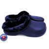 Dámské zateplené clogsy FLAMEshoes B-2002 tmavě modré (Velikost 36)