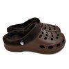 Dámské zateplené clogsy FLAMEshoes A-002-M hnědé (Velikost 36)