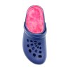 Dámské clogsy s kožíškem TexBase tm. modrá / růžová