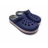 Pánske clogsy s kožúškom TexBase tm.modrá/sivá