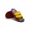 Detské pohodlné šľapky GEZER FUTBAL - žlto-červené