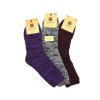 Dámské vlněné ponožky ALPACA melír 3-pack - fialová/šedá/vínová