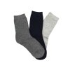 Dámské vlněné ponožky ANGORA MIX 3-pack - sv.šedá/modrá/tm.šedá