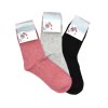 Dámske vlnené ponožky ANGORA MIX 3-pack - ružová/čierna/svetlo sivá