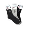 Pánske vlnené ponožky ANGORA VZOR 3-pack - čierna/svetlo sivá/tmavo sivá