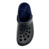 Pánske clogsy s kožúškom TexBase čierna/modrá