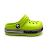 Dětské clogsy TEXBASE s 3D logem menší - limetková