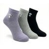 Dámske členkové ponožky s obrázkom 3-pack - fialový MIX-tmavý