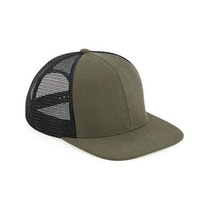 Síťovaný snapback olive black zepředu