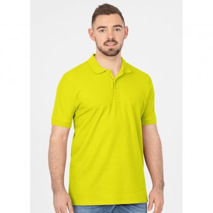 Pánské POLO tričko Organic Žlutá muž zezadu