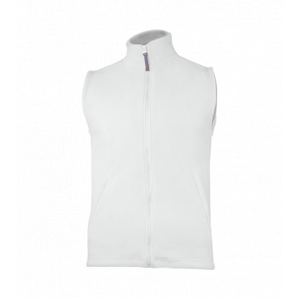 Unisex fleecová vesta Bílá přední strana