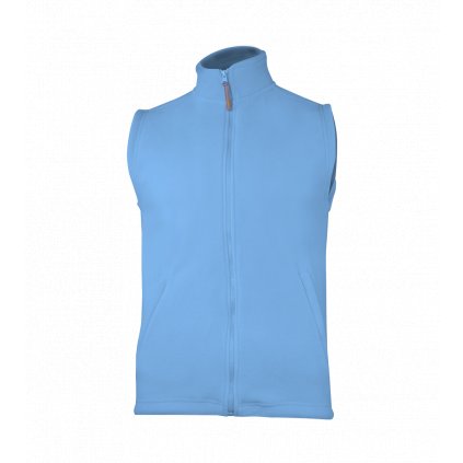 Unisex fleecová vesta Modrá přední strana