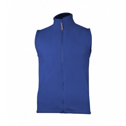 Unisex fleecová vesta Modrá přední strana