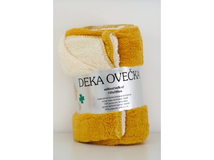 Deka oboustranná ovečka okrová