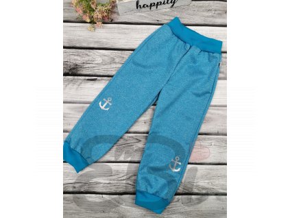 Softshellové kalhoty modrý melír - Kotva
