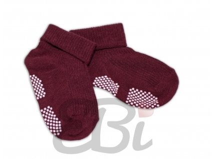 109932 187223 kojenecke ponozky risocks protiskluzove bordo