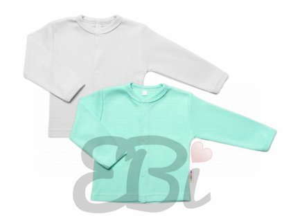 131167 231417 baby nellys sada 2 bavlnenych kosilek basic pastel matova seda