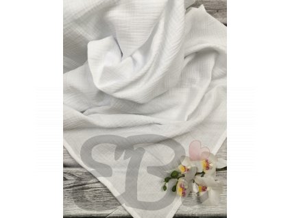 Mušelínová osuška, bílá