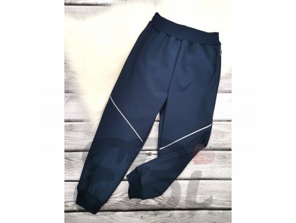 Zimní softshellové kalhoty - tm. modré, s Reflexním Pruhem