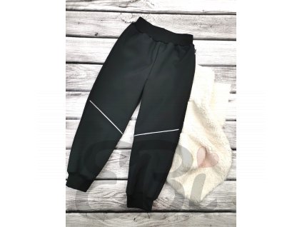 Zimní softshellové kalhoty s BERÁNKEM - Černé