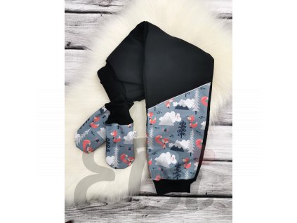 Zimní softshellové kalhoty - černé, Zimní Lišky