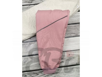 Zimní softshellové kalhoty s BERÁNKEM - Baby pink