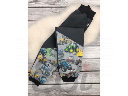 Zimní softshellové kalhoty černé - Traktory a bagry