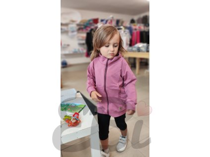 Mikina na zip - tmavý pudr