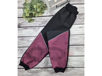 Zimní softshellové kalhoty - Vínové