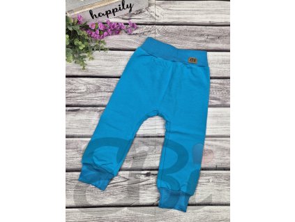 Rostoucí baggy kalhoty - tyrkysová