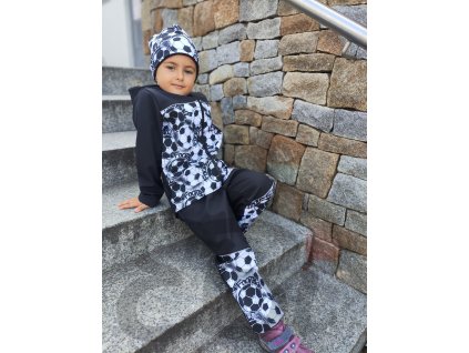 Zimní softshellové kalhoty - černé, Football