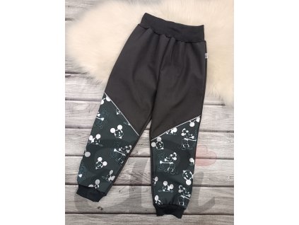 Zimní softshellové kalhoty - černé, Mickey