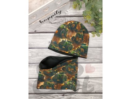 Set čepice a nákrčník - John Deere