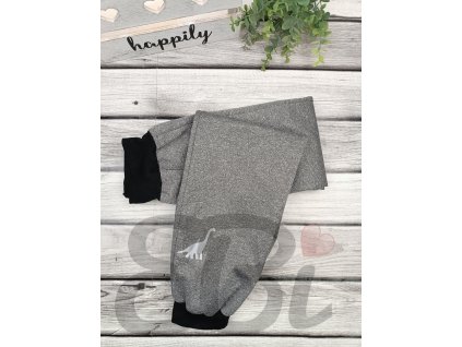 Softshellové kalhoty - šedý melír, Dinosaurus