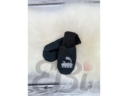 Zimní softshellové rukavice - černé, Vláček