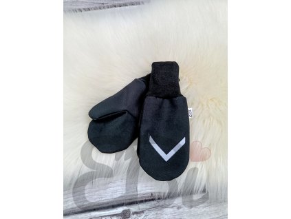 Zimní softshellové rukavice - černé, Šipka