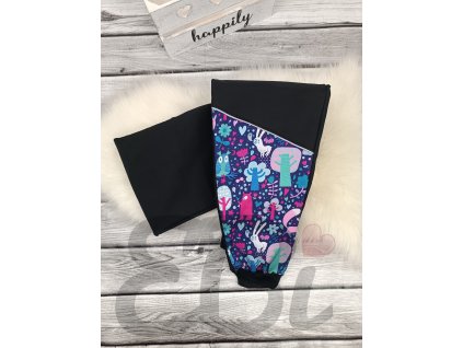 Zimní softshellové kalhoty - Barevná zvířátka