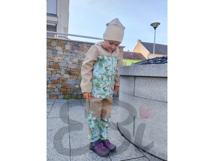 Softshellová bunda s fleecem, Lesní sovičky